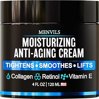 Sponsored Ad - Men's Face Moisturizer Cream - Anti Aging Cream for Men with Collagen, Retinol, Vitamins E, Jojoba Oil - Me...