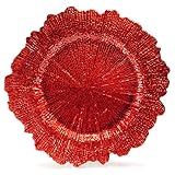 ' OCCASIONS' 10 pcs Round 13'' Round Plastic Acrylic Wedding Chargers, Dinner Party Decoration...