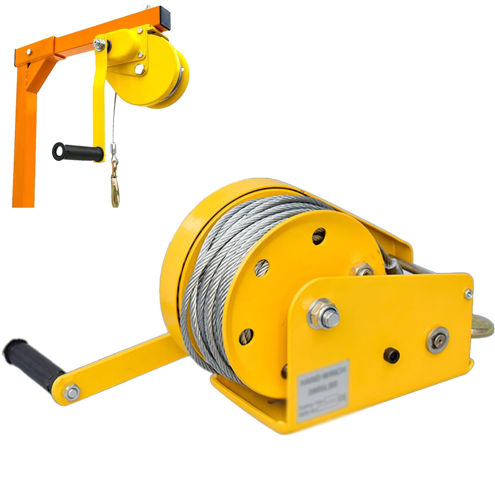 Verricello elettrico a mano con cuscinetti per risparmiare lavoro del freno per sollevare e tirare Ta Heavy-Du portatile ideale per progetti all'aperto e fai da te