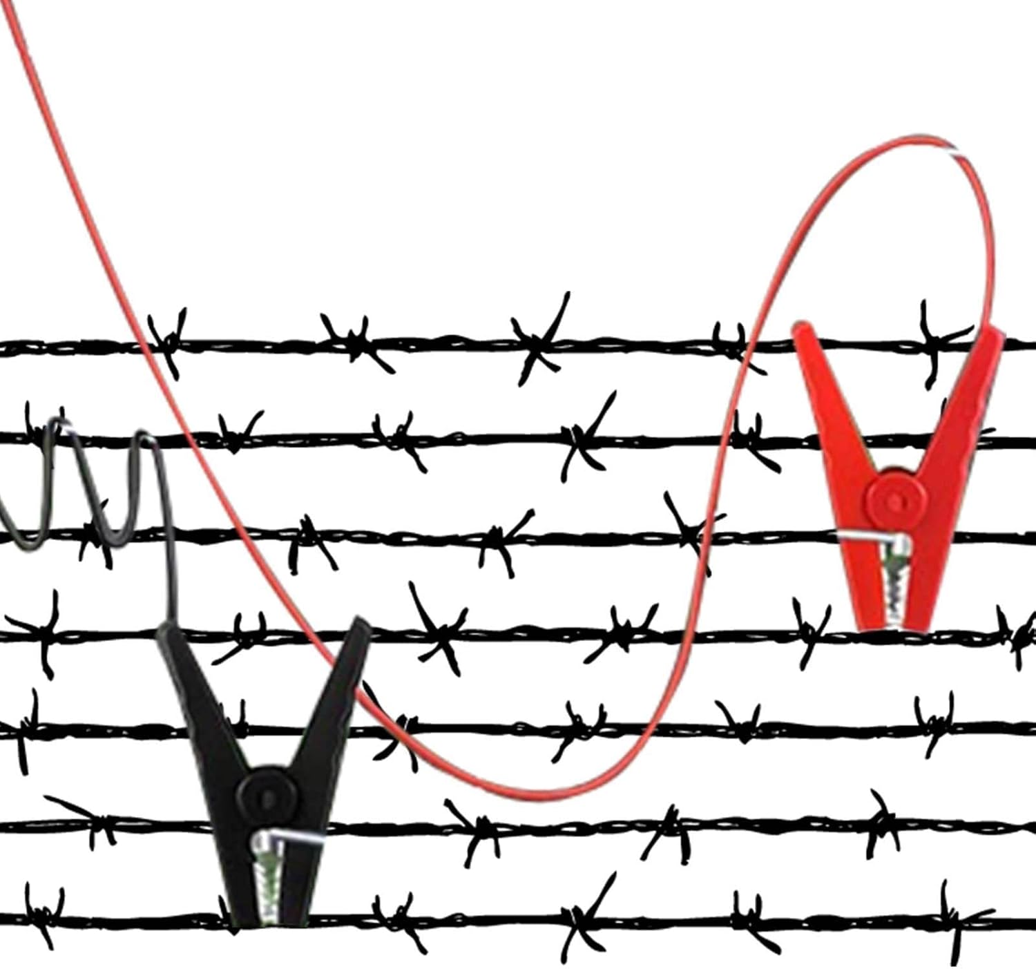 2 Pcs Alligator Clips Electrical Electric Fence Jump