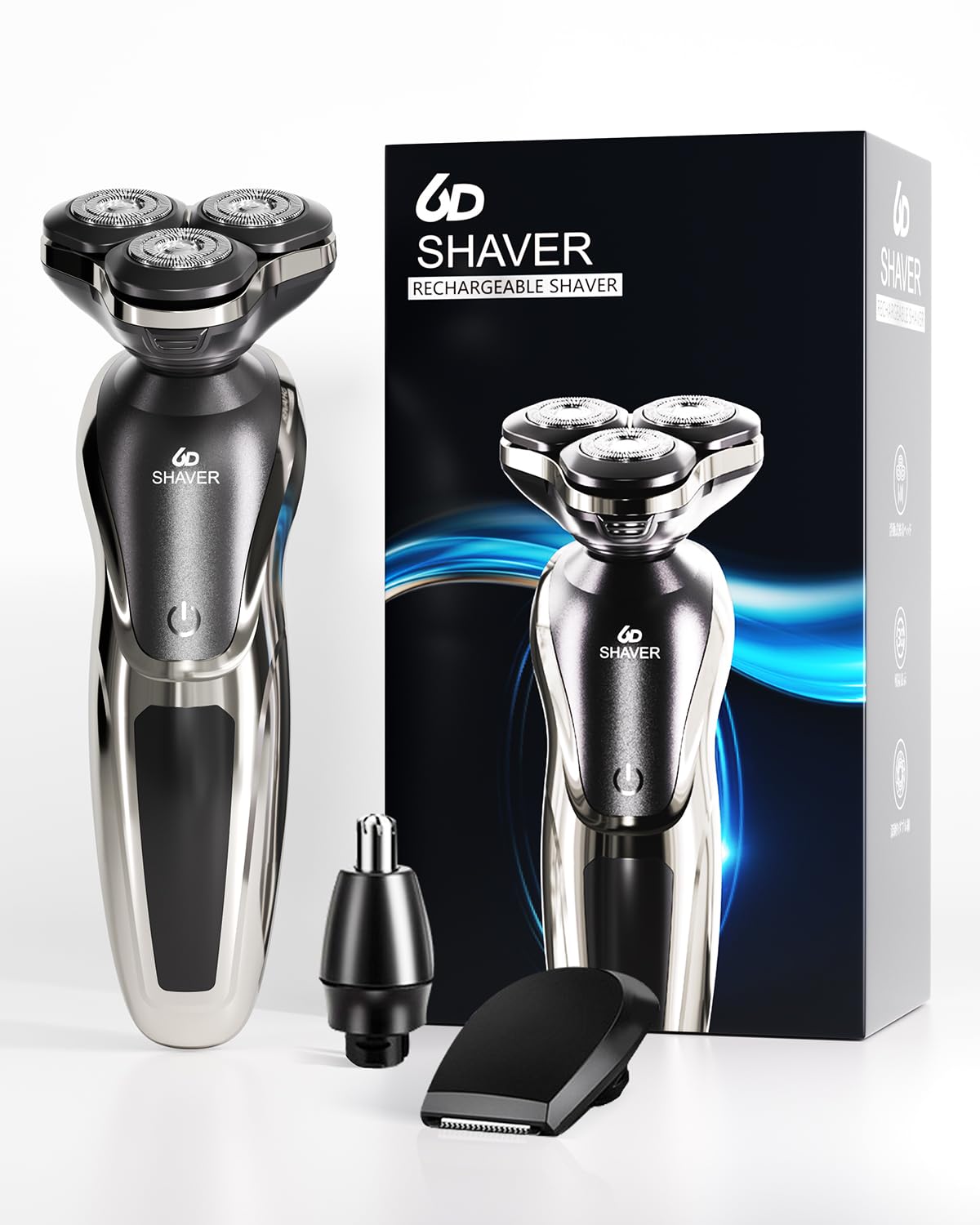 Amazon | 【3in1多功能＆54枚刃】ひげそり 電動シェーバー 360°回転式