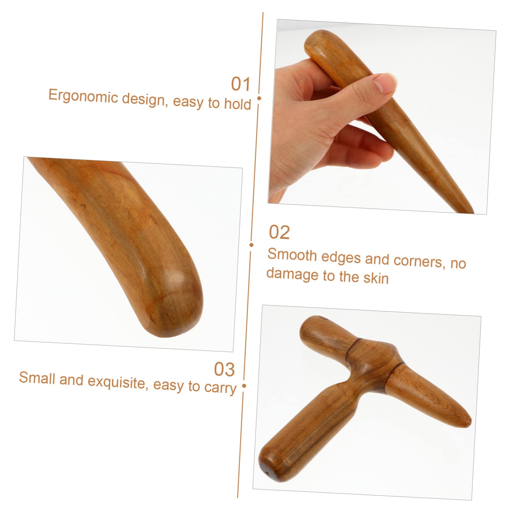 FOMIYES 6piezas Placa De Gua De Madera Natural Para Masaje Facial y Acupuntura De Raspado Para Aliviar Tensión y La Circulación