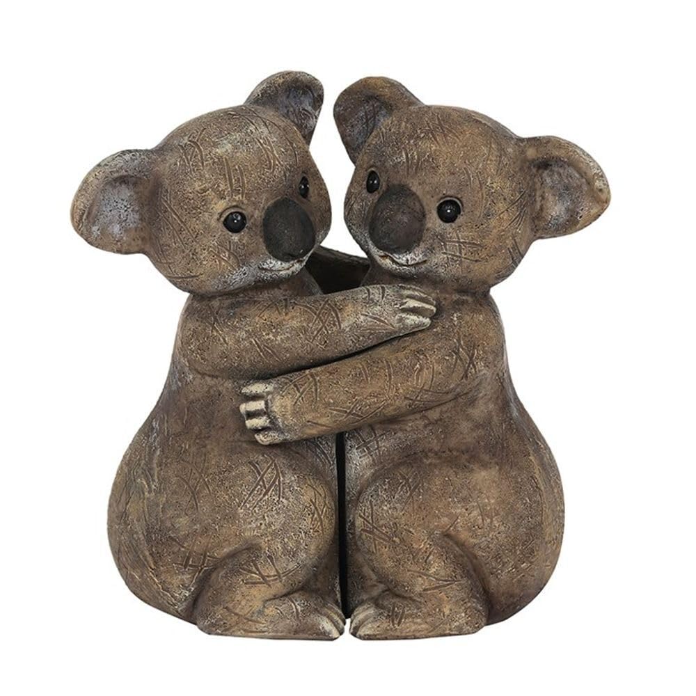 Charming Brown Koala Hug Couple Ornament, 10x10 Centimetres, Showcase Love & Embrace Design, Weddings