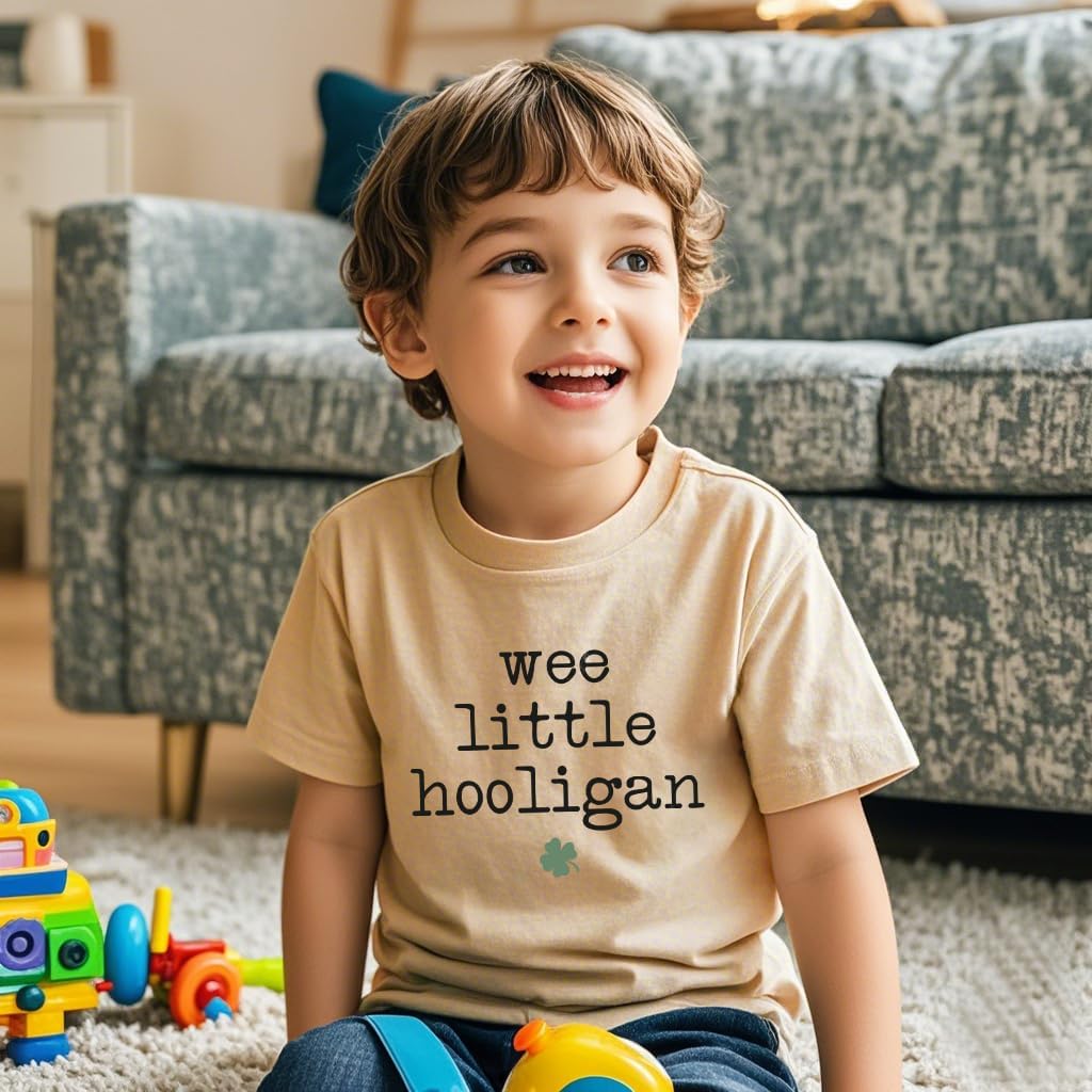 Kids St. Patrick's Day Short Sleeve Shirts Toddler Boys Girls Irish Glasses Shamrock Clover Lucky Love Graphic Tops - Image 5