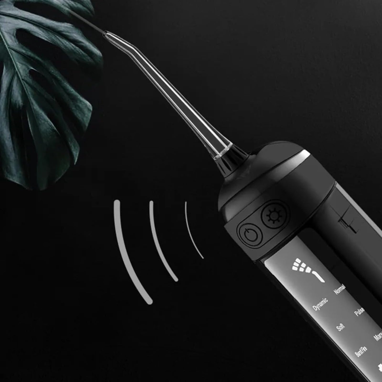 Cortelec Irrigador Bucal Con LED Inteligente,Irrigador Dental Portátil,6 Modos,Depósito Extraíble,IPX7 Impermeable,Limpiador Bucal Recargable Para Ortodoncia Y Dientes Sensibles (Negro)