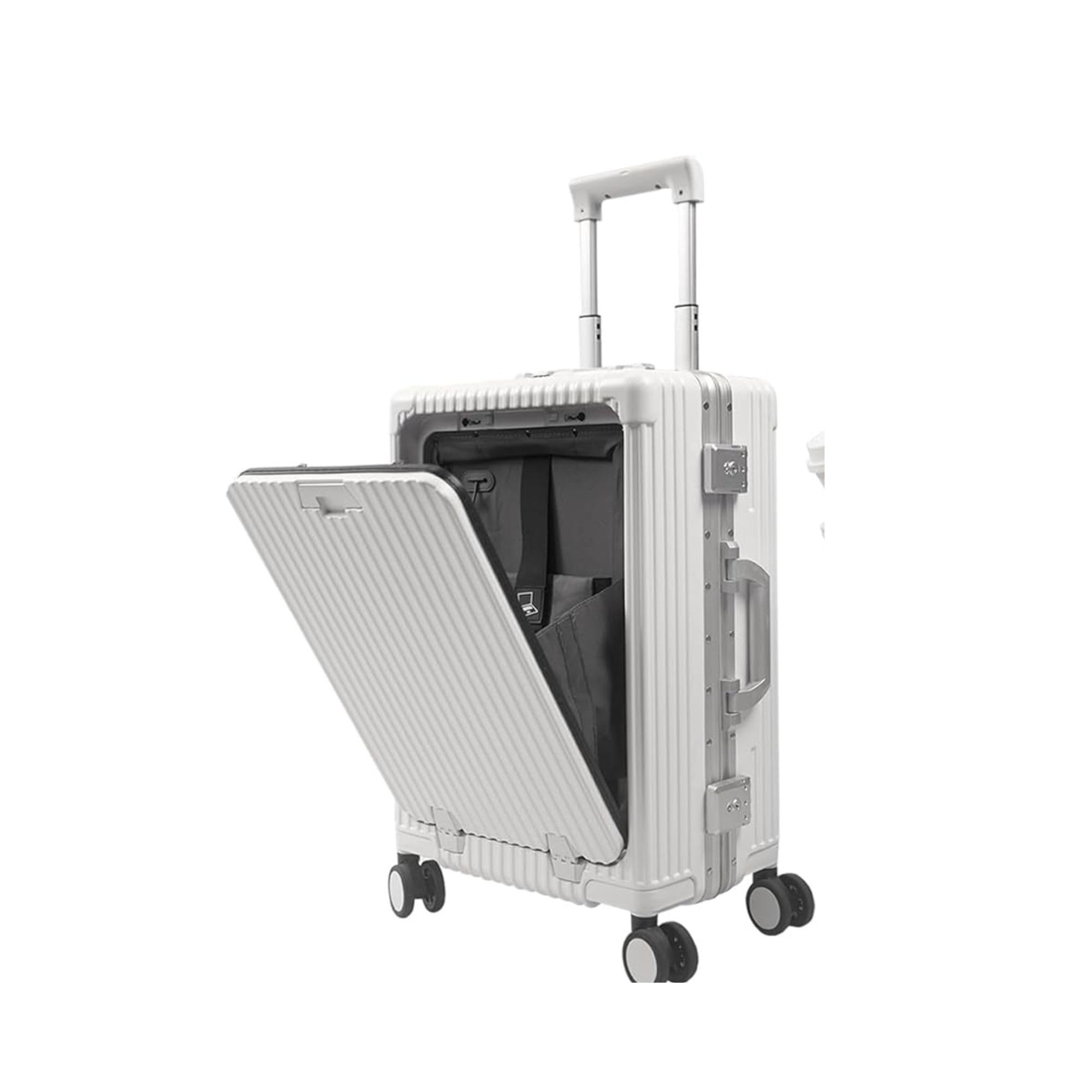 verage Luxe Celeste 70 cms Medium Check in Luggage with TSA Lock Polycarbonate 8 Wheel Laptop Suitcase Trolley (White)-picture-41