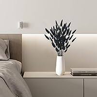 Vista 3 de 60 piezas de flores secas de cola de conejo, arreglo floral natural seco, ramo de decoración de hierba seca, flores eternas secas para el hogar