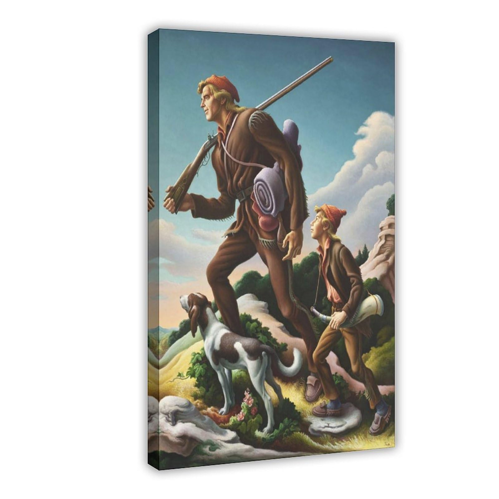 DFJyjFGJJ Thomas Hart Benton - The Kentuckian Wall Decoration Poster Family Bar Restaurant Garage Cafe Art Sign Gift 12" L X 18" W