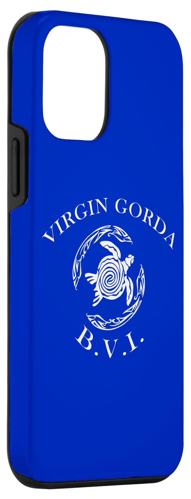 iPhone 12 mini British Virgin Islands Vintage Tribal Turtle Case - Image 3