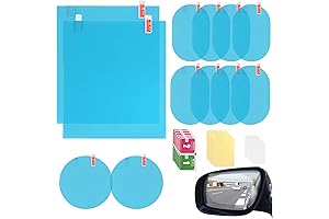 12Pcs Anti Fog Anti Glare Hydrophobic Car Mirror Film