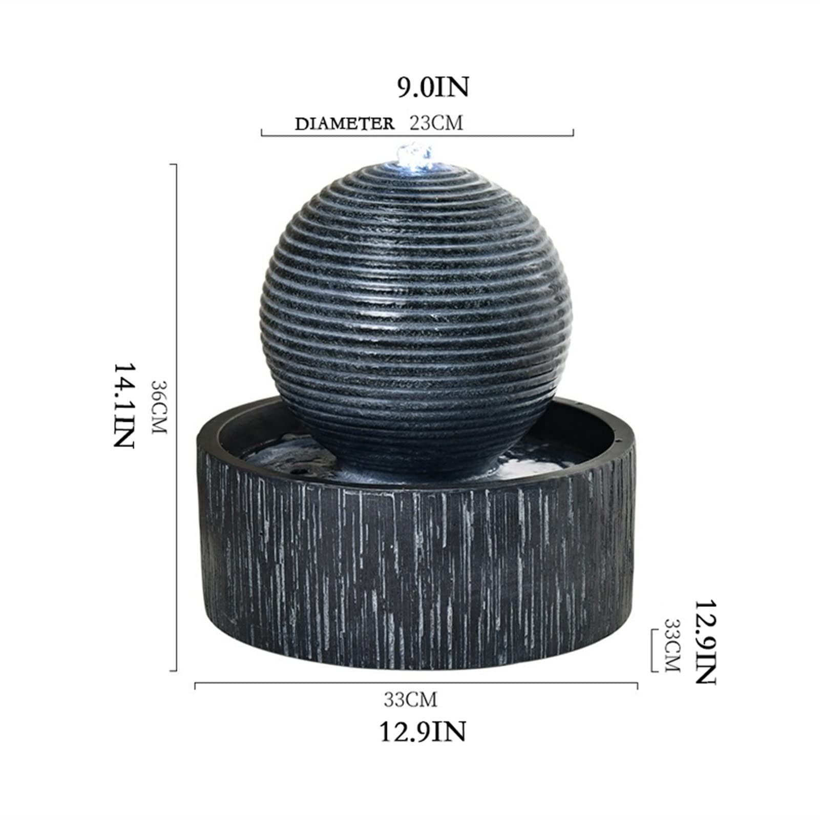 Fuente Decorativa de Interior Fuente de Escritorio Fuente de Mesa de relajación - Decoración de Mesa Interior - Fuente de Agua de circulación Simple Fuente de rocalla Hogar