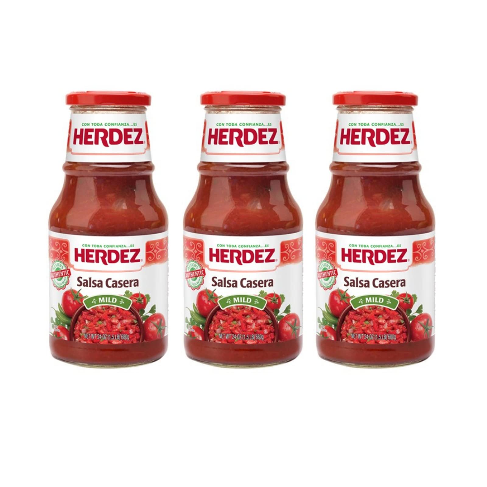 Herdez Salsa Casera Mild 15.7 oz 3 Pack by Qualitatt