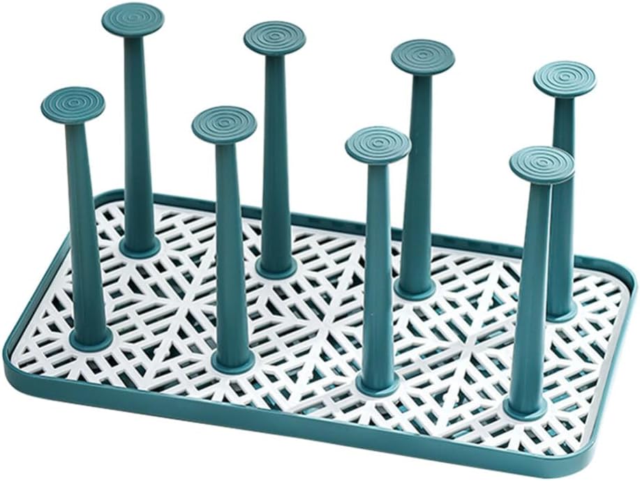 Veemoon Dishes Drying Rack Cup Drain Tray Mug Drainboard: Glass Drying Tray Mug Drain Board Wine Glasses Holder Drainer Shelf for Home Living Room Kitchen Multifunctional Shelf Glass Coffee Cup