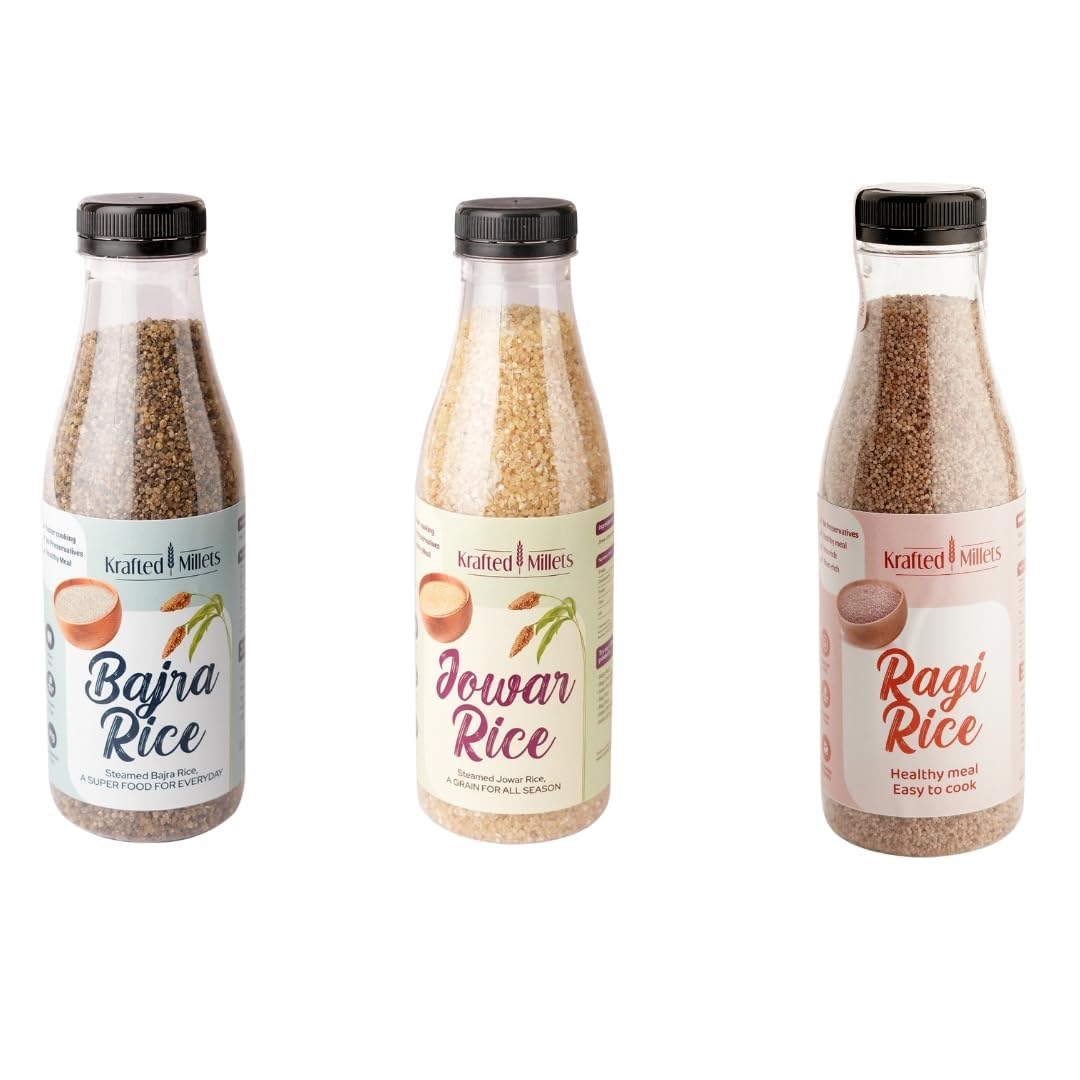 Jowar, Bajra & Ragi Rice Combo – Gluten-Free Millet Rice | High Fiber & Protein | Low GI & Easy to Digest | Nutrient-Rich & Wholesome | Perfect for Daily Meals-picture-22