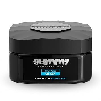 Gummy Professional Gel Hair Wax - Extreme Strong Hold Styling Gel for Slick Back, Braiding & Texturizing Styles - Alcohol Free Hair Grooming Product with Clean Finish for All Hair Types - 220 ml