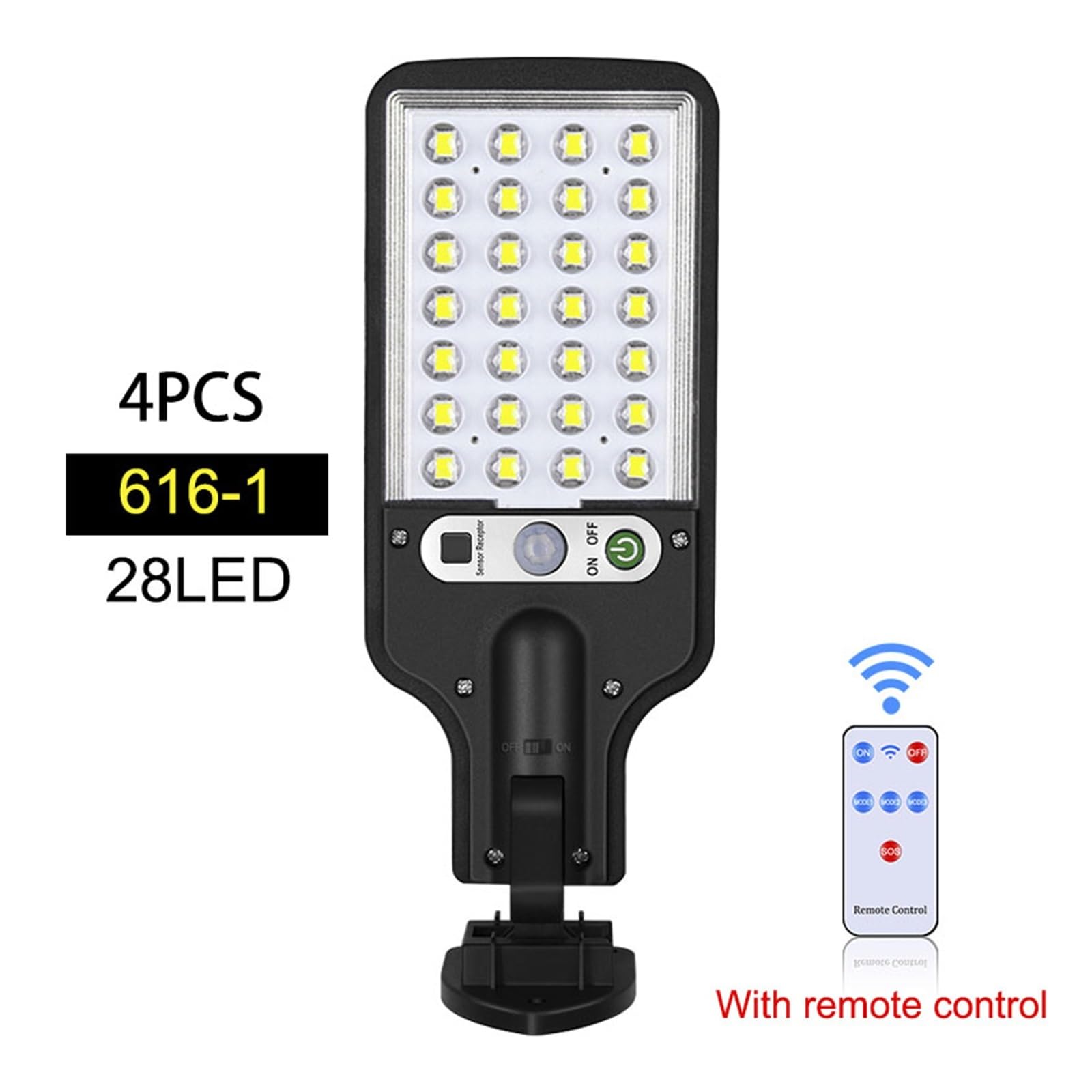Solarne lampy uliczne na zewnątrz, Solar Street Lights Zewnętrzna lampa słoneczna z 3 trybami światła Wodoodporny czujnik ruchu Oświetlenie bezpieczeństwa do ogrodu Patio Path Yard do oświetlenia zewn