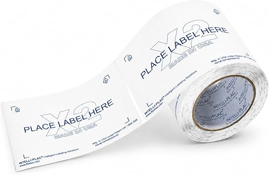 INTELLI-PLAC X2 Reusable Embossed Label Holder 4.5 x 6.5 in., 100