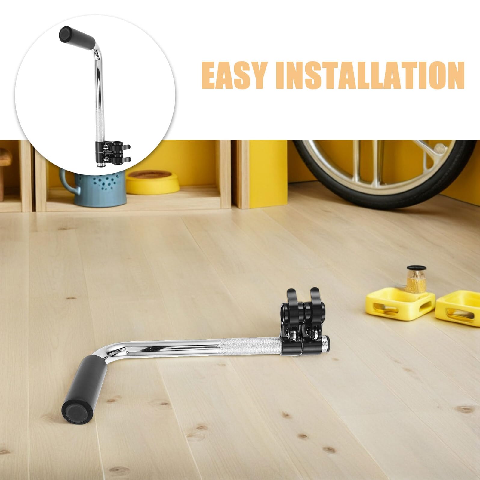 Veemoon Alargador de mango para silla de ruedas de acero inoxidable, altura ajustable, para sillas de ruedas y cochecitos, montaje sin herramientas, ajuste universal, estable y de viaje