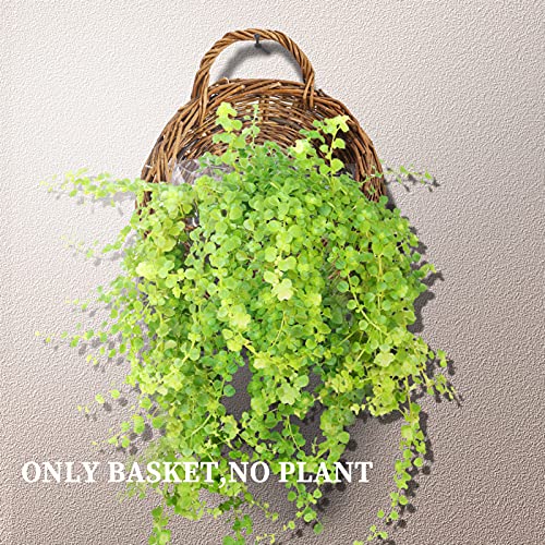 Swiftrans Handmade Woven Hanging Basket,Natural Wicker Handed Storage Basket For Home Garden Wedding Wall As Decorations #TOP1
