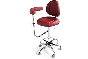 Ergonomic Dental Saddle Chair with Adjustable Back Support