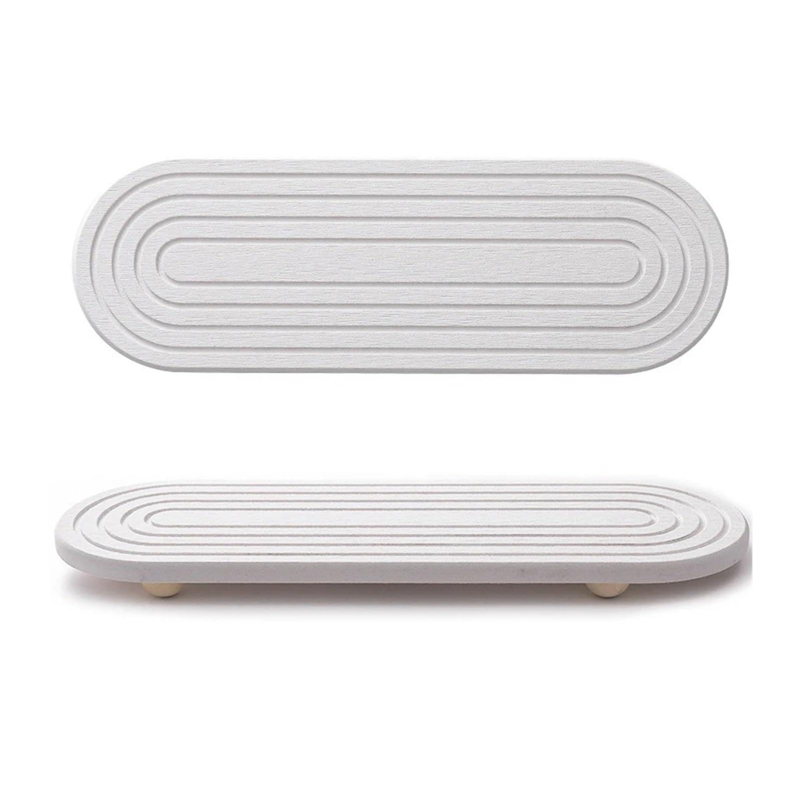 1pcs Diatomaceous Quick Drying Tray ，Compatible For Instant， Dry Draining Board Soap Storage Non Slip Diatom Mud Sink Tray Molds Resistant