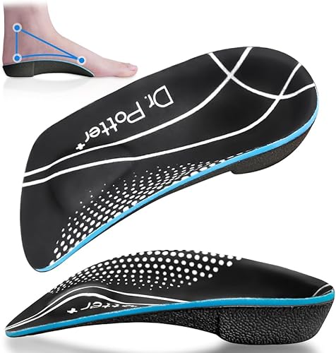 Miniatura 7 de Plantillas ortopédicas 34, insertos de zapatos para alivio de la fascitis plantar, insertos de soporte de arco alto para pies planos, sobrepronación