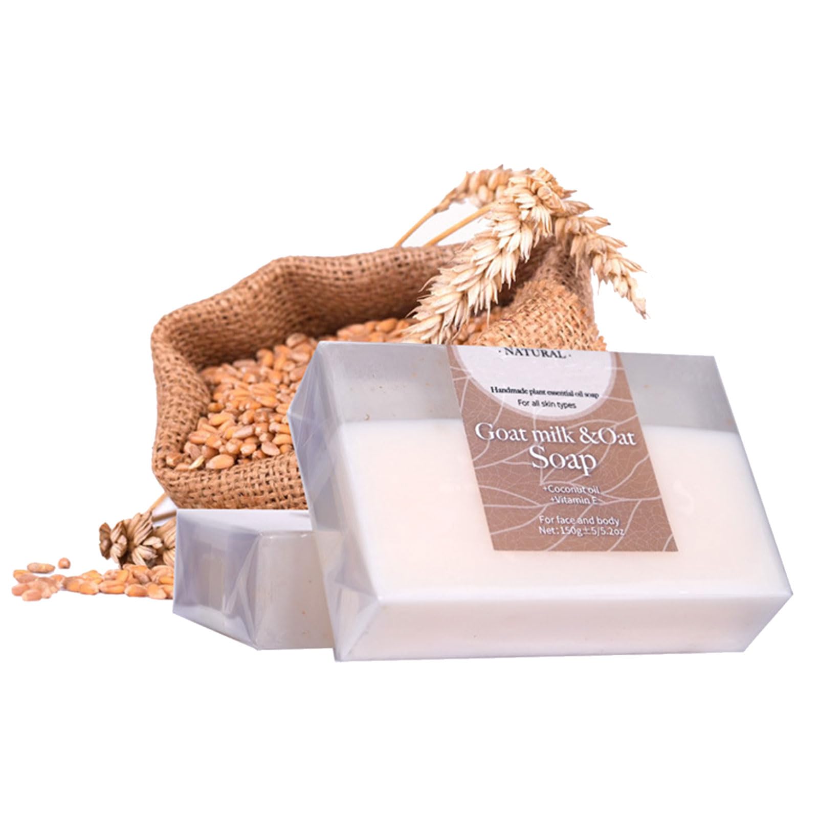 Cerasee Soap Bar, All Natural Organic Face Essential Skin Bar, Cerasee Soap Skin for Face & Body, Body and Face Cerasee Soap for Skin, Suitable for All Skin Types (Goat Milk&Oat)