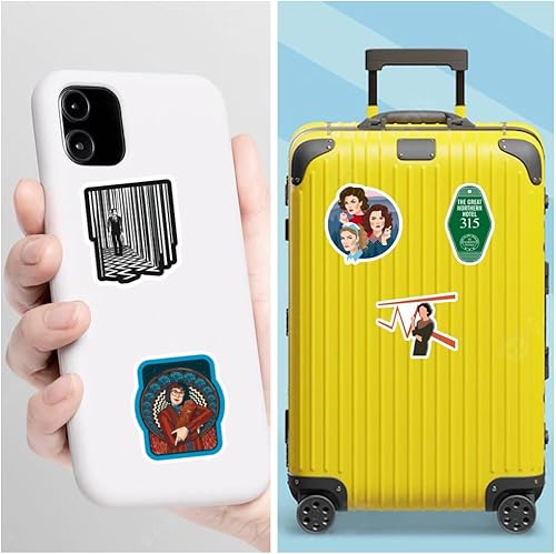 Miniatura 3 de Paquete de 20 calcomanías de vinilo de colores gemelos estéticos, impermeables, para botella de agua, laptop, computadora, equipaje, teléfono,