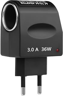 CERRXIAN Convertidor de CA a CC, 230 V a 12 V y 3000 mA, máx. 36W vatios, Adaptador de Corriente para automóvil, Mini convertidor de Voltaje, Enchufe UE (36W)