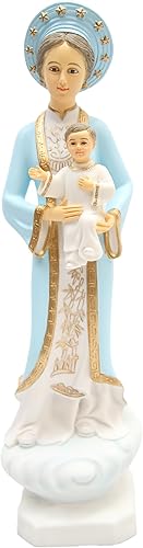 Vittoria Collection Estatua de Nuestra Señora de La Vang de 16 pulgadas para interiores y exteriores, fabricada en Italia