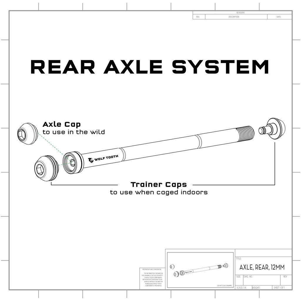 Wolf Tooth Rear Thru Axle 1.0 x 159mm for X12 12 x 142mm