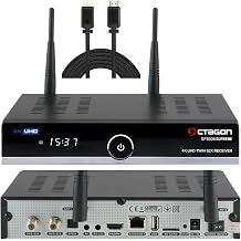 OCTAGON SF8008 UHD 4 K Supreme Twin Sat Receiver + NONIC HDMI Cable 2X DVB-S2X Tuner E2 Linux & Define OS with PVR Recording Function M.2 M Key Gigabit LAN Sat to IP Card Reader WiFi WLAN