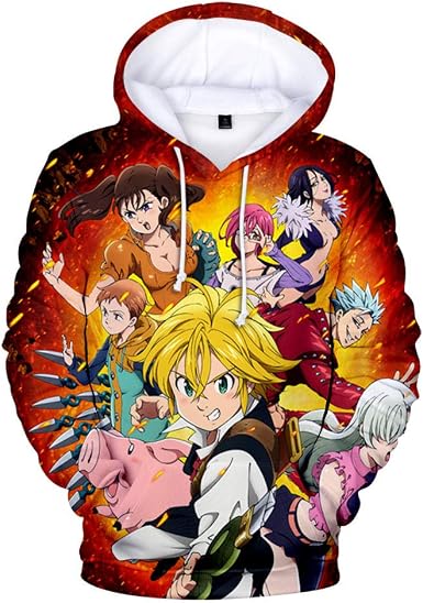East-hai-buy Meliodas 3D Hombres Sudaderas con Capucha Mujer Sudadera Niños  Suéter Estampado Nanatsu No Taizai los Siete pecados Capitales Meliodas  Casual Tops: Amazon.es: Ropa