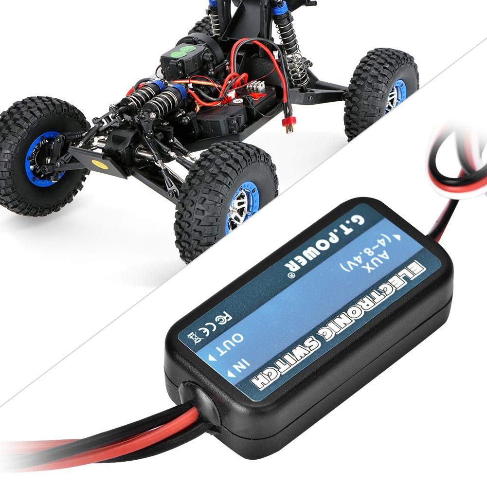 Dilwe Interruptor eléctrico de coche RC, interruptor de receptor de coche de control remoto accesorio de pieza de repuesto para coche RC 1:10