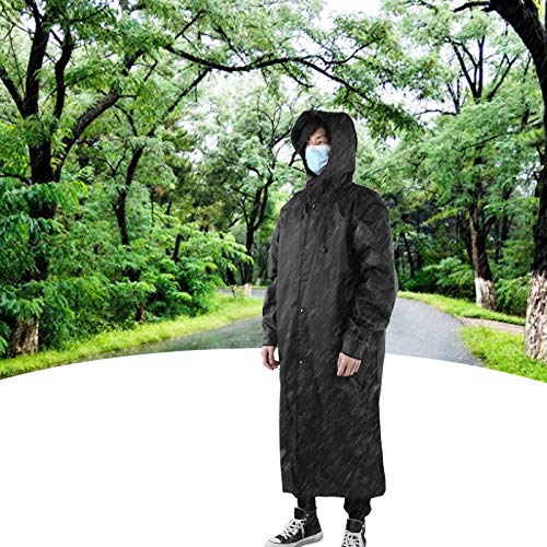 JUOPZKENN Capa de chuva com capuz, capa de chuva impermeável para áreas externas, capa de chuva para