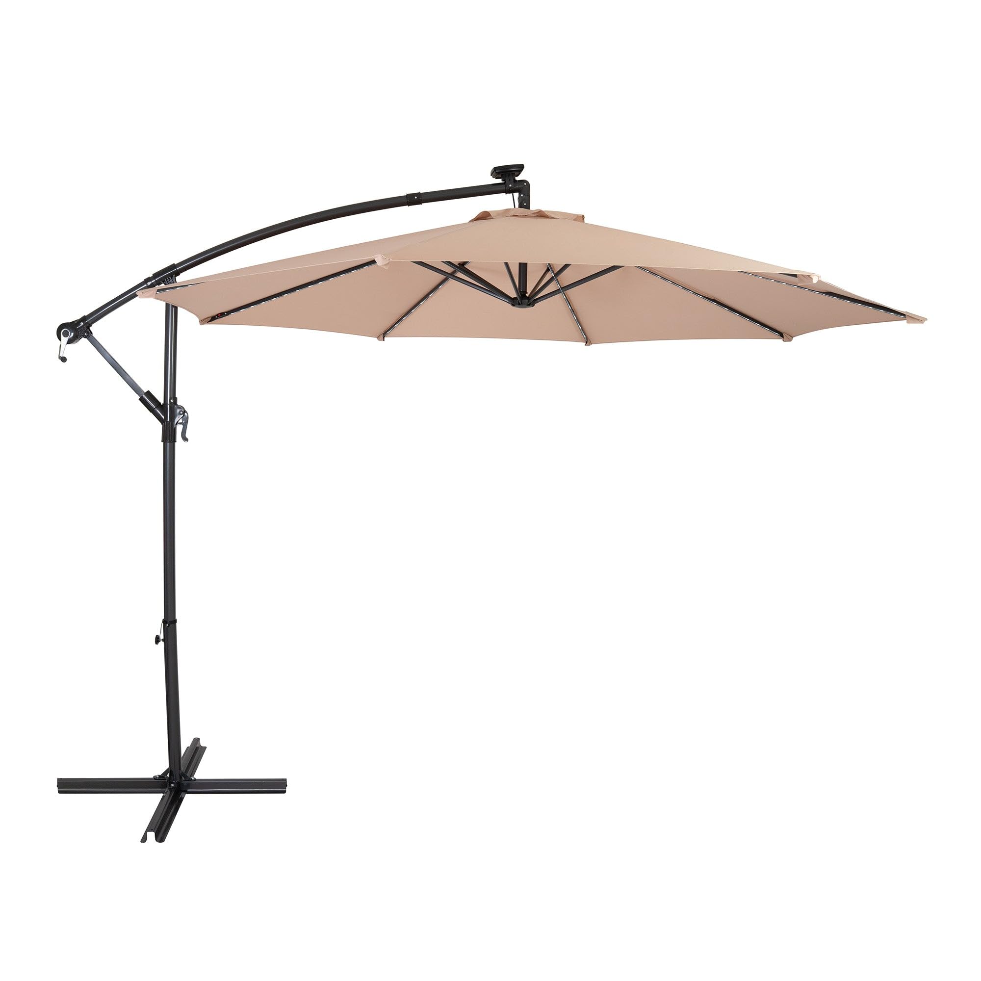 Monstershop LED Cantilever Parasol 3m – Beige