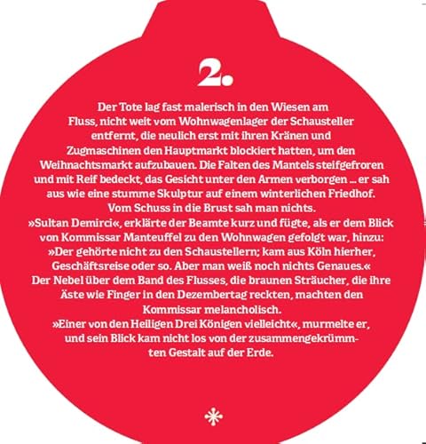 Apfel, Zimt und Todeshauch 2022: Krimi-Adventskalender in Schachtel mit 24 Karten zum Aufhängen - Spannung, Weihnachtsatmosphäre und schwarzer Humor