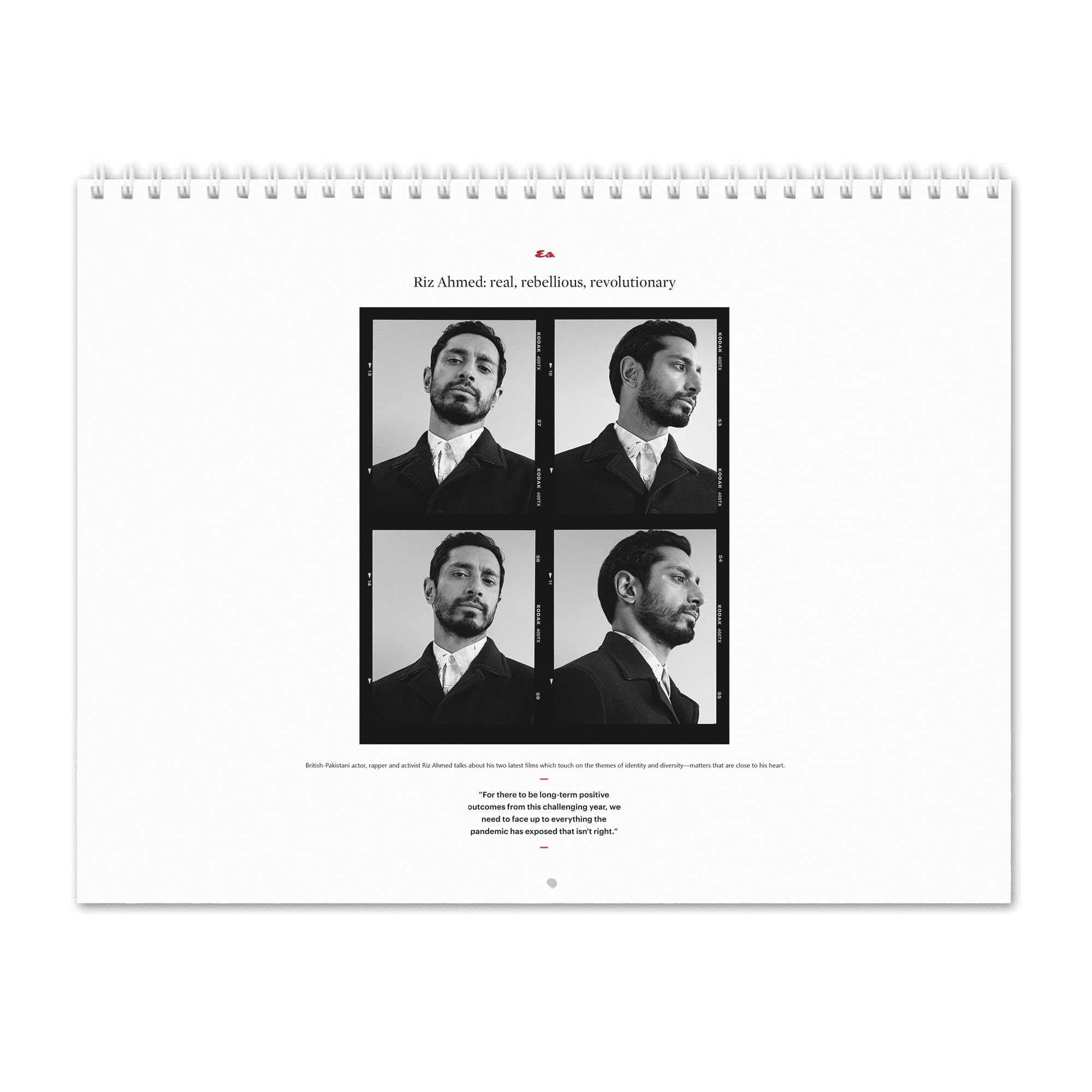 Riz Ahmed - Identity And Diversity Wall Calendar