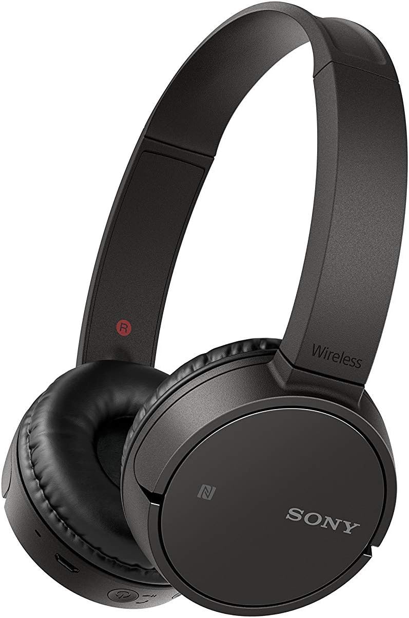 Sony WHCH510B Bluetooth On-Ear Headphones Wireless NFC with 20 Hours Battery Life - Black (International Version)