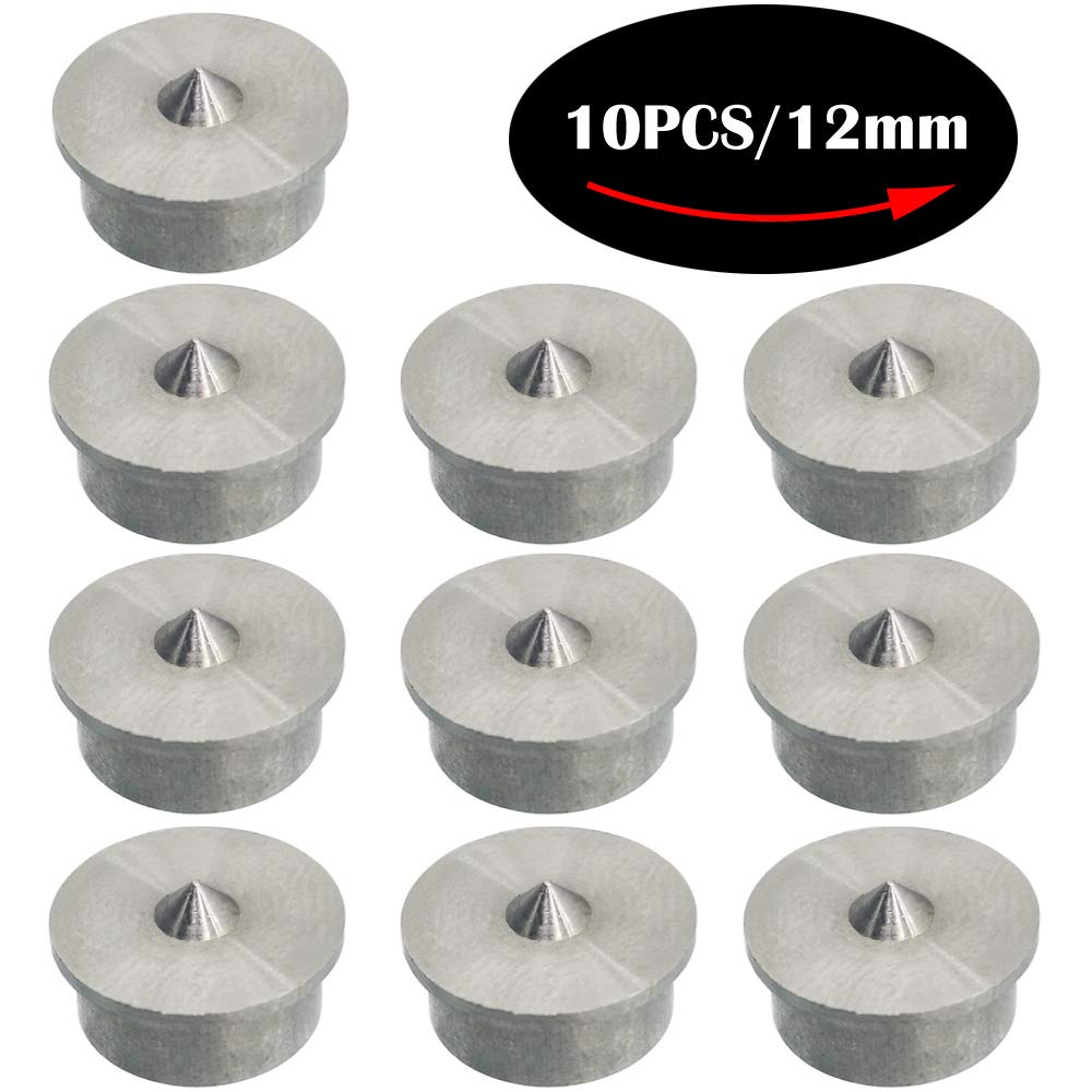 CESFONJER Dowel Pin Center Woodworking Alignment Tool Points Marker Drill Center, 12 mm Dowel Drill Center Points Pin Set (10 pcs)