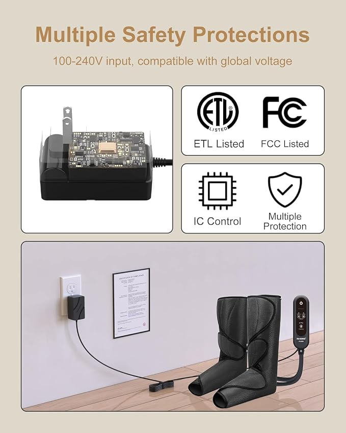 Cargador Adaptador para Masajeador de Piernas 12V vhbw miniatura 4