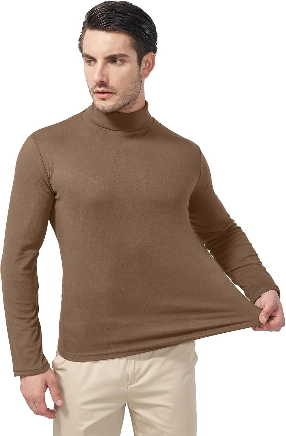 KUYIGO Men's Turtleneck Long Sleeve Turtle Neck Shirts Casual Slim Fit Pullover Sweater Undershirt Thermal Tops - Image 6