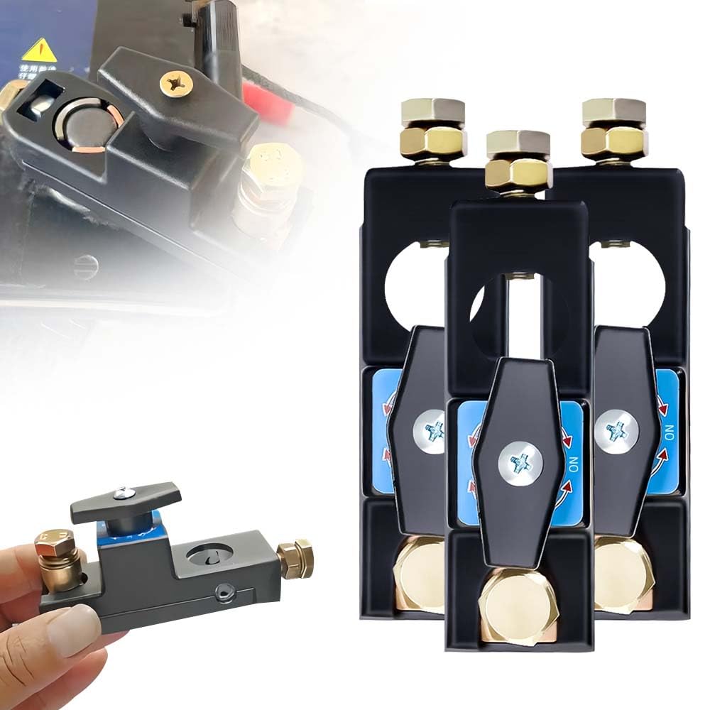 Battery Disconnect Switch, Heavy Duty Battery Shut Off Switch, Current Master Battery Power Cut Isolator Kill Switch, Quick Disconnect Battery Cut Off