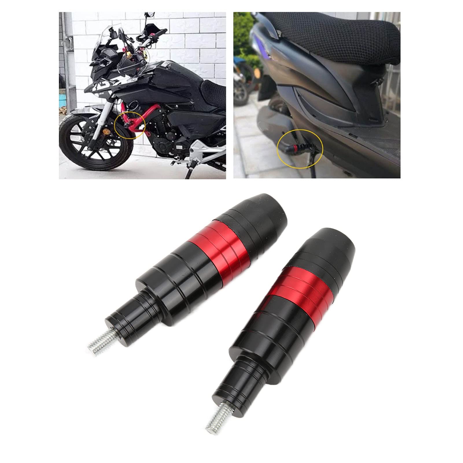 KIMISS Moto Paratelaio Crash, Lega di Alluminio Aviod Crash Protezioni Forte Resistenza Agli Urti Universale per Moto Bicicletta
