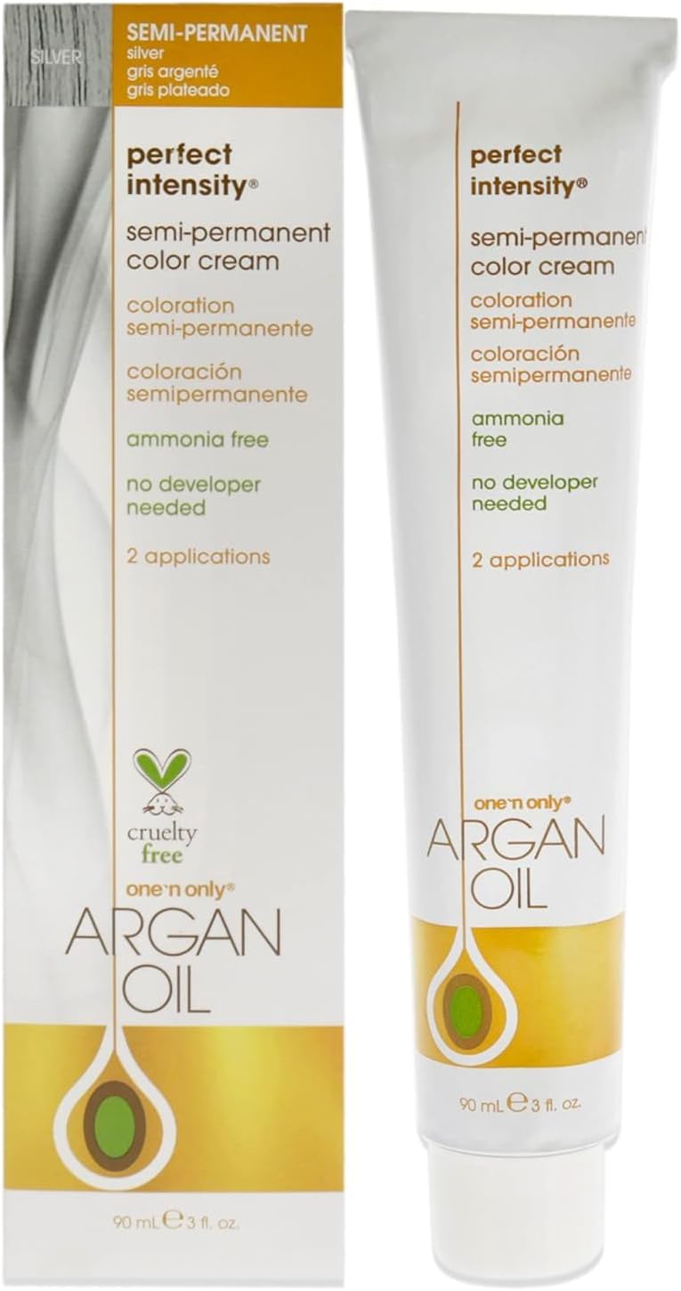 One-n-Only Argan Oil Perfect Intensity Semi-Permanent Color Cream - Silver Hair Color Unisex 3 oz