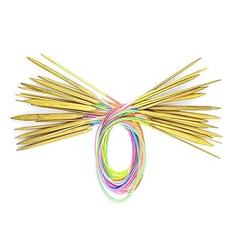 Amazon.com: ZXUY 18 尺寸2.0mm-10.0mm 80 公分圓形針織針附彩色