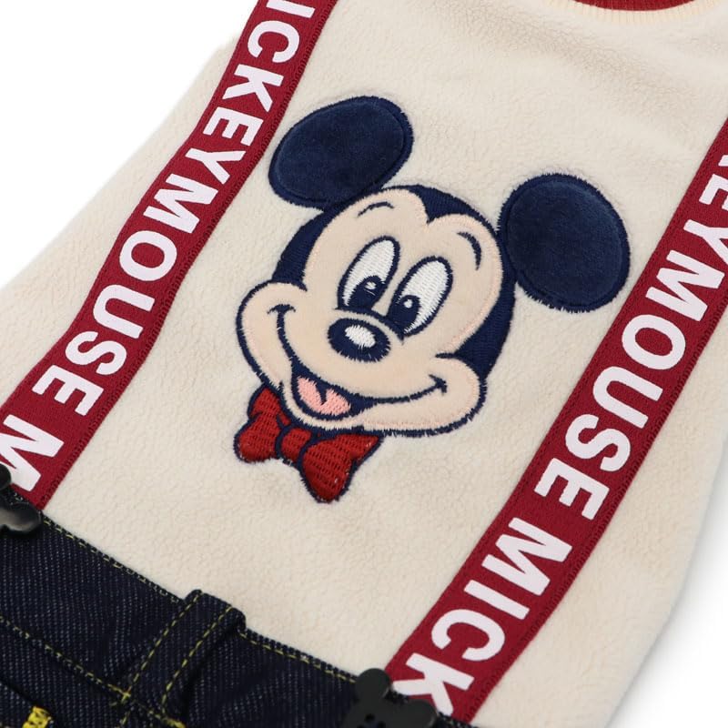 ペットパラダイス 犬 服 冬 ディズニー サスペンダー 付き パンツ つなぎ ディズニー ミッキー 秋冬 蝶ネクタイ 【参考 3S