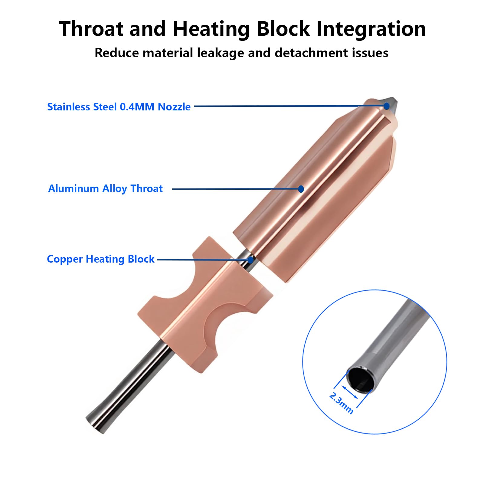 AD5X 0,4 mm - Geïntegreerd snelwisselmondstuk - Afneembare volledig metalen mondstukextruder - Snel opwarmen - High-speed printen - Compatibel met Flashforge AD5X 3D-printer