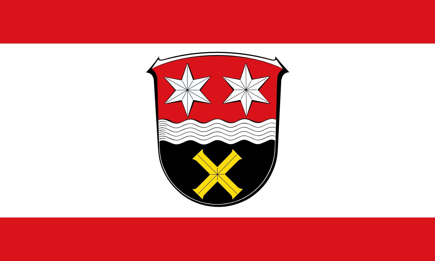 Drapeau Large Lautertal Odenwald de Hesse en Allemagne pour décoration extérieure