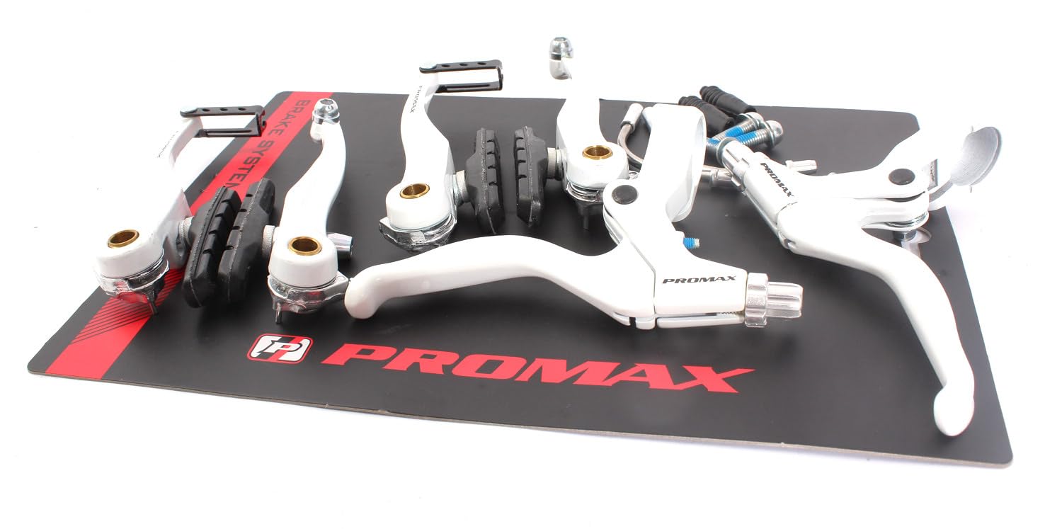 Set freni a V con leva del freno KHE PROMAX bianco